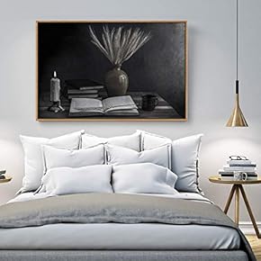 Floating Framed Canvas Wall Art for Living Room, Bedroom Still Life Canvas Prints for Home Decoration Ready to Hang - 16x24 inches