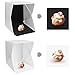 Light Box Photo Box Product Photography Lighting Kit 9.8 inch Portable Foldable Photo Studio Photography Shooting Tent w/ 2 Colors Background,USB Cable