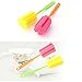 Ansee 3Pcs Sponge Bottle Brush Cup Scrubber Mug Cleaning Brush Baby Bottle Cleaner for Tea Glass Chinaware Porcelain Coffee Stains Kitchen Cleaning Tools