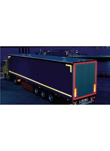 Caledonia Signs 56354 Lorry Marking Contour Tape, Curtain Vehicle, 51 mm x 50 m, Red