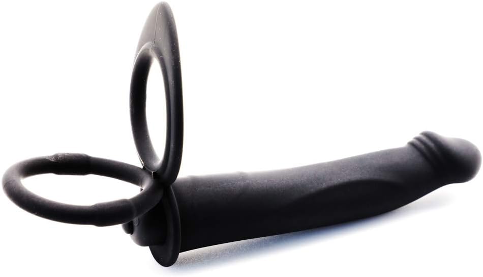BeHorny Silicone Vibrating Dildo with 2 Cock Rings - Image 5
