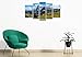 iPainting Split Canvas Painting - Cabin in front of Dolomites Mountain Range in Italy - Natural Landscape Wall Art Framed 5 Panel Set for Home Decoration