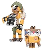 PIPEROID Teddy & Hoot paper craft robot kit from Japan (2-in-1 package) - Park Ranger Duo