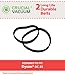 2 Dyson DC25 Vacuum Geared Long Life Belts, Compare to Dyson DC-25 Part 914006-01 (91400601), Designed and Engineered by Crucial Vacuum