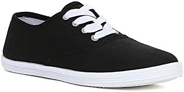 Stella Maden Women's Lace Up Canvas Casual Basic Athletic Shoe Sneakers