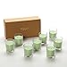 Hosley Premium, Highly Scented Set of 8, Fresh Bamboo, Essential Oils, Votive Candles in Clear Glass. Burns upto 12 hours each. Great Gift for Home, Patio, Gardens
