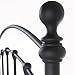 Fashion Bed Group Sanford Metal Headboard Panel with Castings and Round Finial Posts, Matte Black Finish, King