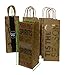 Christmas Holiday Wine Kraft Gift Bags 16, foil hot-Stamp Designs, 2 Packs of 8 Bottle Bags in Assorted Christmas Prints; Set of 16 Bags (Style 2)