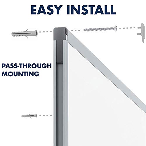 5 Whiteboard+Silver+Finish+Aluminum+85355