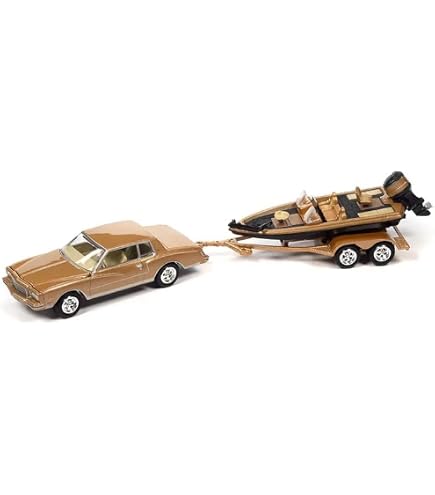 Johnny Lightning 1965 Chevy Stepside Pickup Con Barca E Rimorchio | Scala 1:64 | Modello Da Collezione Turchese - 4
