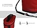 opux 2 Bottle Wine Carrier Tote, Insulated Leakproof Wine Cooler Bag, Wine Travel Bag for Picnic BYOB Beach, Portable Wine Bottle Carrying Case, Gift for Wine Lover Women Men Christmas, Red