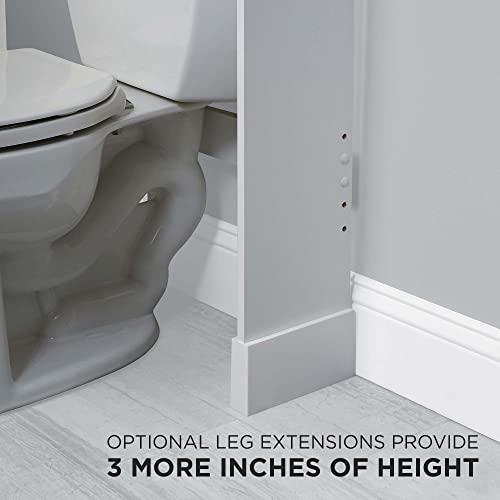 Zenna Home OvertheToilet Spacesaver, with 2 Glass Doors, Bathroom