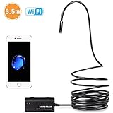 Depstech Wireless Endoscope, WiFi Borescope Inspection Camera 2.0 Megapixels HD Snake Camera for Android and IOS Smartphone, iPhone, Samsung, Tablet - Black(11.5FT)