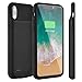 iPhone X 3200mAh Battery Case, Tbeat Slim Protective Battery Pack Charger Case Support Lightning Wired Headphones, Rechargeable Extended Power Bank for iPhone X/10(5.8 inch) Black