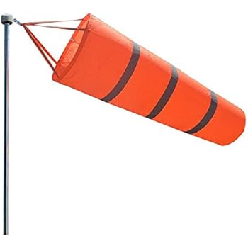 Qishi Airport Windsocks Rip-Stop Outdoor Rainbow Wind Measurement Sock Bag with Reflective Belt(30