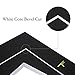Golden State Art, Pack of 10, Acid-Free Black Pre-Cut 11x14 Picture Mat for 8x10 Photo with White Core Bevel Cut Frame Mattes