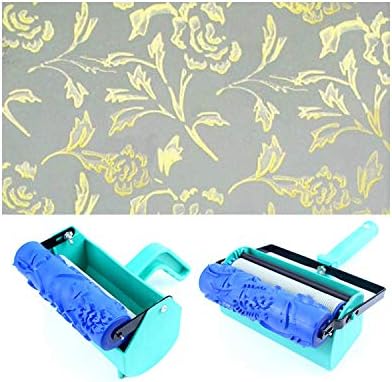 7 Inch 3D Rubber Wall Decorative Painting Roller Wall Decoration Tools Without Handle Grip, Rose Roller