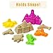 Motion Sand Fun Beach Molds Set Play Sand Includes 2 lbs Natural Indoor Play Sand, 1 Tray and 5 Molds for Kids,100% Non-Toxic Sand Molding Kit