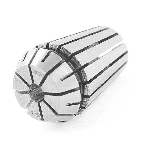 uxcell Round Chuck Mill Stainless Steel Spring Collet ER20 ER-20 4mm-5mm