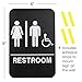 Excello Global Products Plastic Restroom Sign: Easy to Mount with Braille (ADA Compliant), Great for Business - 6