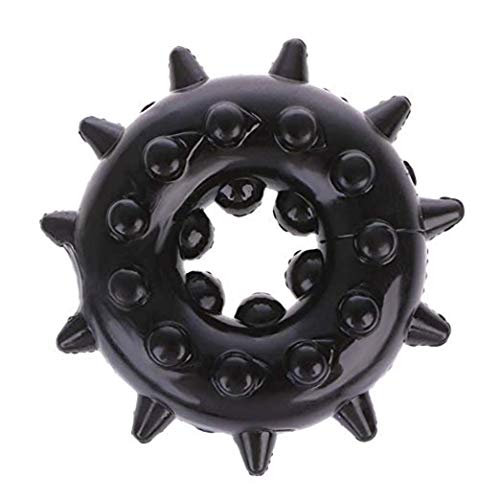 AHDAHD Black Men's Wolf Tooth Soft Sleeve Ring Waterproof (1pcs)