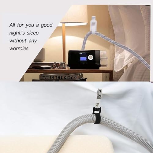 2 Pack Universal CPAP Headgear Strap, CPAP Full Mask Straps Replacement Head Strap with CPAP Hose Holder and 1 Pair Hose Clips