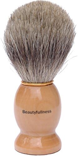 Beautyfullness Pure Badger Hair Shaving Brush With Wooden Handle Shaving Brushes are Great For Traveling Wooden