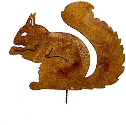 Gsedaox Eichhörnchen Gartenfigur Edelrost - Metall Deko Für Garten & Balkon
