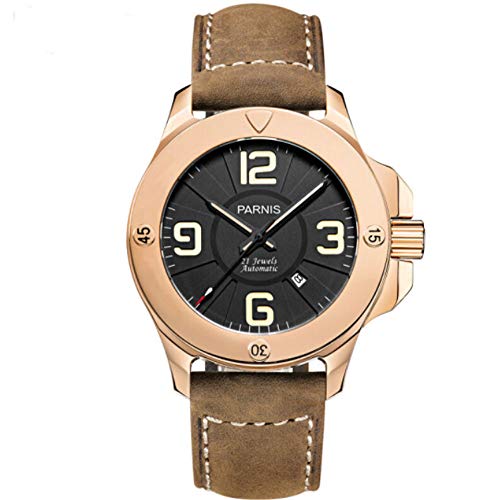 Sapphire Parnis 47mm Black Dial Stainless Steel Band Luminous Japan Miyota Self-Winding Movement Men's Watch (Model-3)