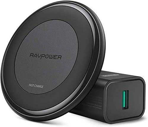 RAVPower Fast Wireless Charger 10W Max with QC 3.0 Adapter, Compatible with iPhone 11/11 Pro/11 Pro Max/Xs MAX/XR/XS/X /8/8 Plus, Galaxy Note 10/ Note10 Plus/S10/S9/S8 and More