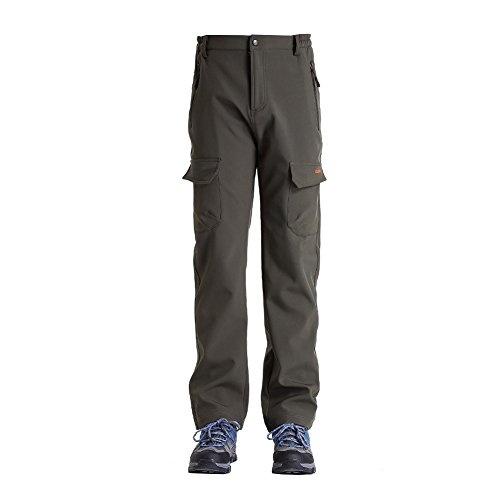Clothin Mens Winter Pants - Hiking Cargo Sports Pants/ Fleece Lined/ Water-repellent