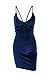 Zyyfly Doramode Womens Spaghetti Strap Bodycon Sleeveless Backless Velvet Sexy Short Club Dress