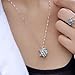 Girls Elsa Frozen Crystal Snowflake Sterling Silver Necklace Pure Blue Pendant