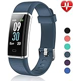 Letsfit Fitness Tracker Color Screen, IP68 Waterproof Heart Rate Monitor Activity Tracker, Pedometer Watch Sleep Monitor Step Counter for Kids Women Men, Smart Phones