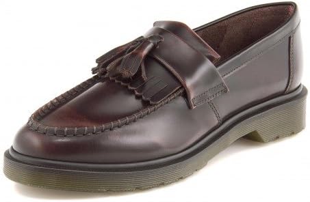 dr martens adrian tassel loafers cherry red