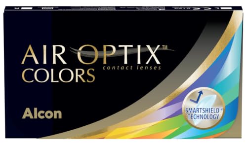 Alcon Air Optix Colors Blue farbige Monatslinsen weich | 2 Stueck | BC 8.6 mm | DIA 14.2 mm | +04.00 Dioptrien