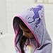Bluenido Girls Hooded Unicorn Towel 100% Cotton Purple 35 x 35