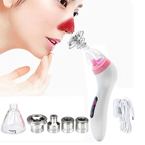CCbeauty Microdermabrasion Vacuum Machine Blackhead Remover Suction Device Diamond Microdermabrasion Kit for Pore Cleansing Exfoliating and Skin Resurfacing (White)