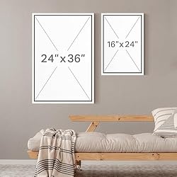 MUDECOR Framed Canvas Print Wall Art Set Monochrome