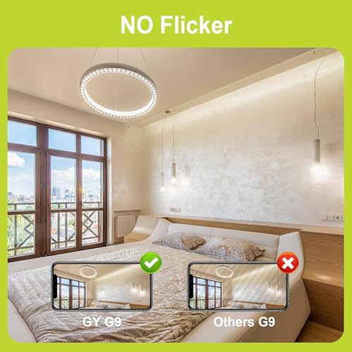 GY G9 LED Bulb, 3.2W (Equivalent to 40W) 520 Lumens Warm White 3000K, G9 LED Bulb 360 Degree Beam Angle, No Dark Corner, Non-Dimmable (10 Unit)