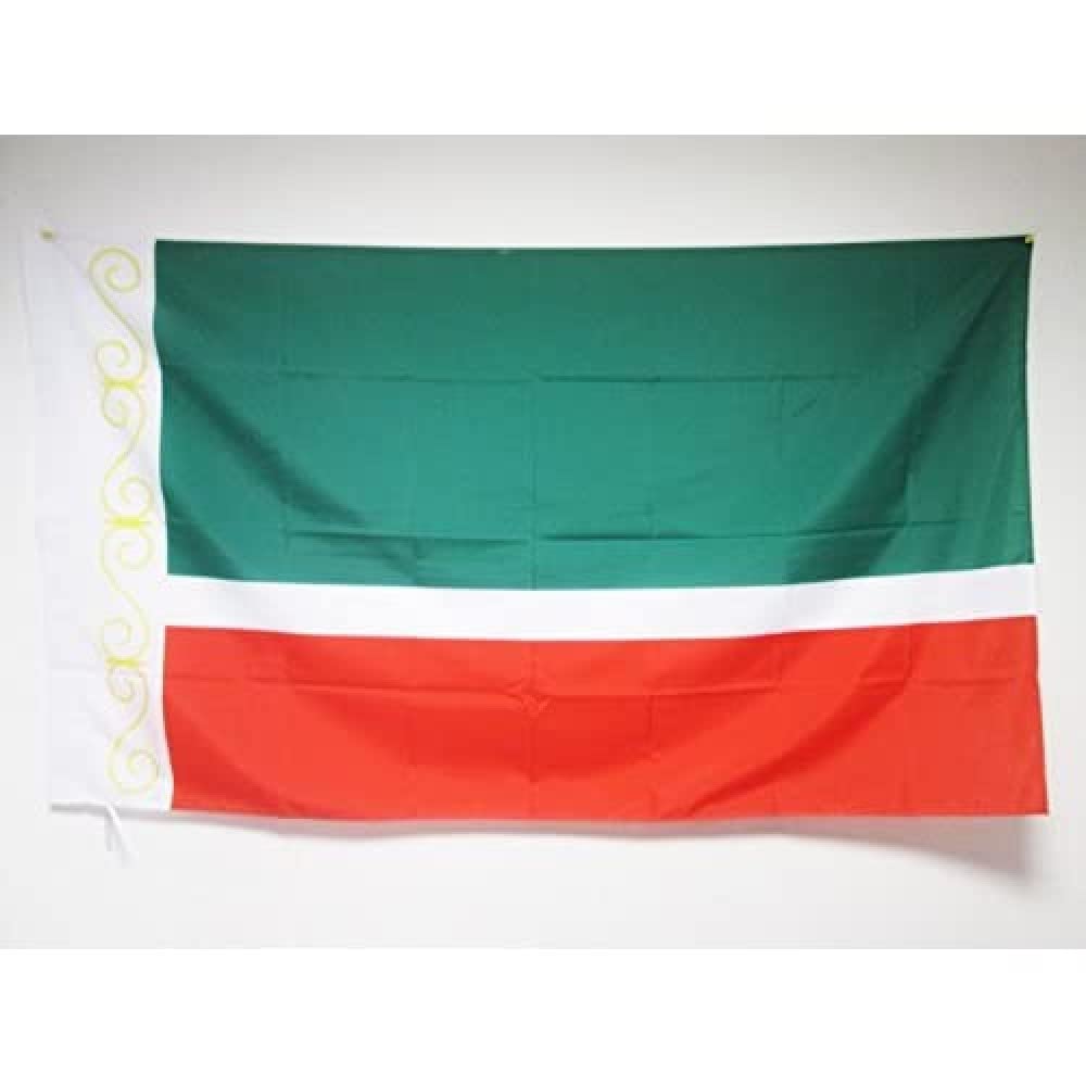 AZ FLAG - Chechen Republic Flag - 3x5 Ft - Chechnya Banner with Sleeve - 100% Polyester - Fade Resistant - Vivid Colors - 3' x 5' Feet - 150x90 Cm