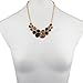 LUX ACCESSORIES Faceted Black Leopard Teardrop Stone Statement Bib Chain Necklace