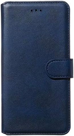 Nova 3i Leather Cases for Girls,Hllycr Stand for Huawei Nova 3i Wallet Case with Strap Flip Folio with ID&Credit Card Pockets - Blue