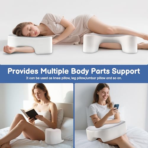 WOAKUSO Side Sleeper Pillow with Arm Holes -arm Pillow Ergonomic for Cervical, Neck, Shoulder & Rotator Cuff Pain Relief - ldeal for Side Sleepers Grey