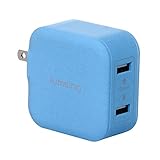 Lumsing Dual USB wall charger compact travel charging hub with Foldable Power Adapter for iPhone iPad Samsung Galaxy Smartphones Tablets(Blue)