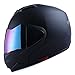 1Storm Motorcycle Street Bike Modular/Flip up Dual Visor/Sun Shield Full Face Helmet Matt Black