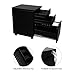 DEVAISE 3 Drawer Locking Mobile File Cabinet for Home Office, Fully Assembled Except Casters, Letter/Legal Size,Black