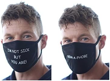 Message Masks (2 per Pack) I'm NOT Sick BUT You are & Germ-A-PHOBE