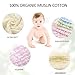Baby Muslin Washcloths 10 Pack - 6 Layers Natural Muslin Cotton Extra Soft Breathable, Newborn Baby Face Towel for Sensitive Skin, Baby Registry as Shower Gift Set 12x12 inches (Pink and Beige)