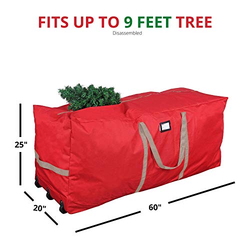 ProPik Rolling Christmas Tree Storage Bag, Fits Up to 9 ft. Xmas Tree